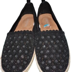 Black Espadrille Flats